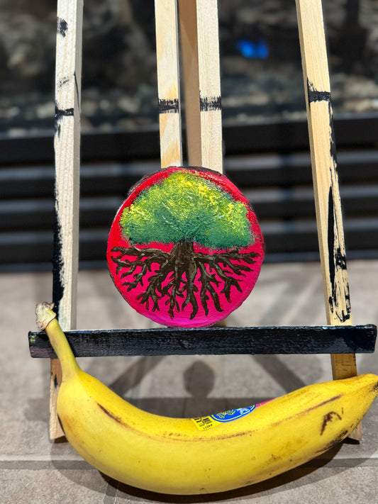 Fluorescent Green Tree Medallion