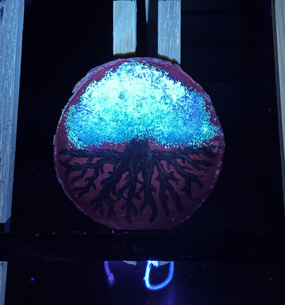 Fluorescent Green Tree Medallion